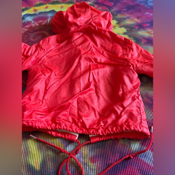 ❤️90s Vintage Red Heart Kids Raincoat Jacket 3T - Picture 5 of 5